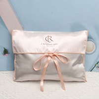 Pochette Cadeau Personnalisée en Satin Or Rose avec Logo pour Perruque Cheveux Sous-vêtements Grand Sac en Soie Enveloppe Sacs en Satin Personnalisés avec Logo