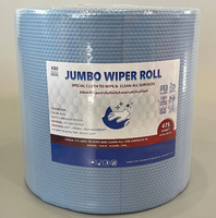 BSCI ISO9001 Bleu Jumbo Rouleau Lingettes Non Tissé Robuste Industriel Chiffon De Nettoyage À Sec Rouleau Serviettes Chiffons De Nettoyage