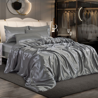 Ensemble de literie en satin de luxe, 6 pièces, doux et soyeux, pour la maison