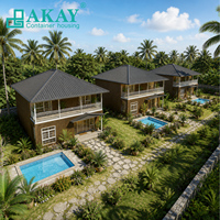 Casas Modulares Prefabricadas AKAY, Construcción en Paquete Plano, Ensamblaje Flexible, Casa Prefabricada Portátil Tipo Villa para Apartamento