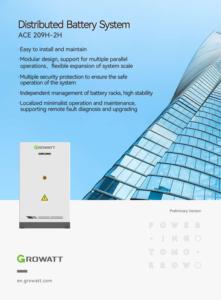Système de batterie distribuée Growatt 209H-2H adapté, armoire de stockage d'énergie par batterie (BESS) 209,6 kWh, batterie lithium HV C&I - Product Image 4