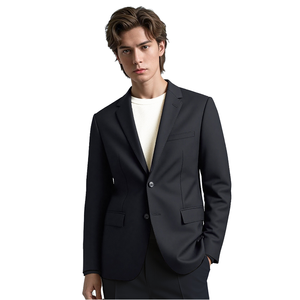 Veste de costume BRLOOTE style italien en laine/viscose, simple boutonnage, antistatique, respirante, col en V, coupe élégante, bonne texture - Product Image 1