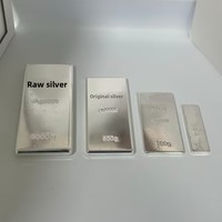 Lingots d'argent brillants, barres d'argent massif pur, lingots d'argent 999% pur moulés sous pression pour l'investissement, Guangzhou