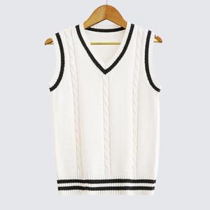 HANO, suéter sin mangas de estilo pijo a la moda coreana, chaleco de punto torcido con cuello en V para otoño e invierno, chaleco de Jersey inferior ajustado - Product Image 6