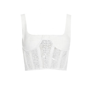 OUDINA Tops de nuevo estilo para damas Sexy cintura de verano Simple pecho envuelto <span class=keywords><strong>tirantes</strong></span> recortada <span class=keywords><strong>Top</strong></span> mujeres - Product Image 2