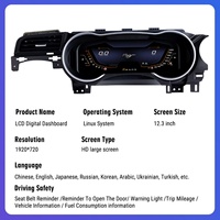 Odómetro para Automóvil Navihua para Ford Mustang 2015-2021, Pantalla LCD Digital para el Tablero de Instrumentos, Velocímetro Digital LCD
