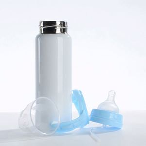 Gobelet isotherme à double paroi en acier inoxydable pour bébé et tout-petit, 8 oz (240 ml), avec transfert par sublimation blanc - Product Image 4