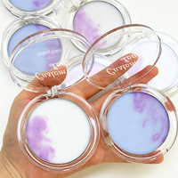 Poudre compacte ronde en gros, OEM, marque privée, soyeuse, mate, contrôle du sébum, pour fixer le maquillage