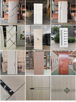 Panneau de porte en placage de bois naturel de 3 mm et 4 mm, design moderne, moulé en profondeur, imperméable, en MDF, fabriqué par l'usine LINRUN, pour hôtel et villa