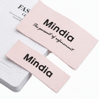 Étiquettes personnalisées de haute qualité avec logo imprimé, découpées au laser et lavables, formes rectangulaires/carrées, autocollantes pour vêtements