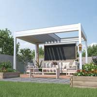 Pergola en aluminium écologique Sweet Home, toit rétractable motorisé à lames orientables, auvent extérieur, gazebo, protection imperméable, éclairage LED facile à installer