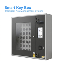 Gabinete de Llaves Inteligente con 90 Ranuras, Control RFID, Caja Fuerte, Sistema Electrónico de Gestión de Llaves, Montaje en Pared, NFC, Huella Dactilar, Azul Cielo