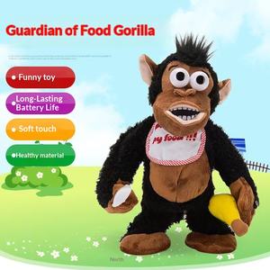 Gorila de Peluche Eléctrico que Llora, Orangután Comiendo Plátano, Mono Magnético Divertido con Relleno de Algodón PP para Aliviar el Estrés - Product Image 4