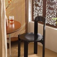 Chaise de salle à manger vintage haut de gamme en teck du milieu du siècle, style moderne empilable solide pour la maison, le restaurant, la chambre à coucher et la salle de sport.