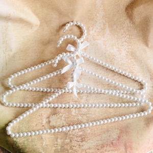 Luce di lusso perla appendiabiti in plastica ABS per principessa fata casa o negozio di abbigliamento borsa uso all'ingrosso - Product Image 5