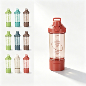 Botellas Mezcladoras Personalizadas al por Mayor, Botella Mezcladora para Mujer con Etiqueta Privada, Botella Mezcladora de Proteínas Perfecta con Tapa de Botón - Product Image 1