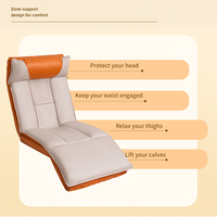 Fauteuil de relaxation moderne individuel, réglable en hauteur, avec accoudoirs pivotants, en tissu imperméable et écologique, pour salon