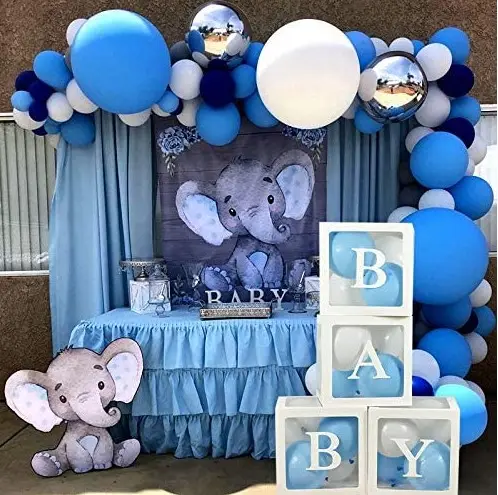 Caixa de balão transparente para decoração de festas de bebê, choque surpresa personalizada, revelação de gênero, meninos, meninas, meninos e meninas, formatura