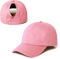 Casquette de baseball queue de cheval doublée satin, double couche, couleur unie, réglable, chapeau de soleil extérieur, casquettes vierges pour femmes, sport décontracté, vente en gros