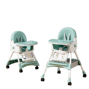 Chaise haute pour bébé HC4 en plastique, multifonctionnelle, portable, avec chauffe-biberon, design réglable pour l'alimentation des enfants - Product Image 1