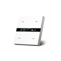 Interruptor Inteligente Anjielo de 4 Vías, ABS, PC, Compuesto, con Sensor de Movimiento por Radar, Compatible con Zigbee, Conexión Inalámbrica Fácil
