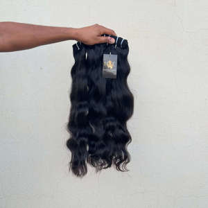 ผมมนุษย์แบบไม่ผ่านกระบวนการผมมนุษย์แบบไม่ผ่านกระบวนการแต่งหนังกำพร้าจากอินเดีย - Product Image 2