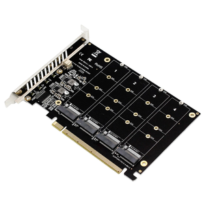 NVMe M.2 M-Key 2230/2242/2260/2280 SSD Expansion Card 4-Bay 32Gbps PCI-E Supports 4 X PCI <b>Computer</b> <b>Accessory</b> SSD Expansion Card - Product Image 3