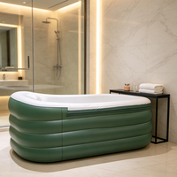 Baignoire gonflable avec pompe à air électrique, baignoire portable pliable, baignoire autoportante d'extérieur pour adultes