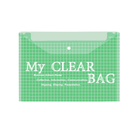 Commande en gros, logo personnalisé, taille assortie, couleur assortie, sac transparent imprimé, porte-documents A4, dossier transparent en plastique avec bouton pression