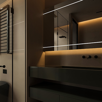 Meuble de salle de bain moderne pour appartement, vasque en céramique murale, écologique, résistant à l'eau, en bois massif, avec égouttoir en acier inoxydable 1