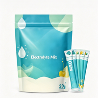OEM ODM Sachets d'hydratation sans sucre, mélange de poudre d'électrolytes pour boisson, dose individuelle, gestion de l'énergie pour adultes