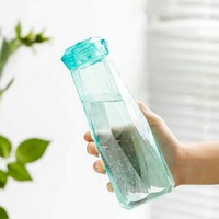 Couvercle en forme de diamant pour contenir de l'eau, 1 pièce, bouteille en verre Borosilicate avec Logo personnalisé