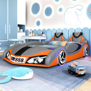 JINS Mobilier de chambre à coucher moderne pour enfants Lits rembourrés pour enfants Berceaux pour enfants Lit d'auto pour enfants Garçon - Product Image 6