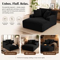 Vakuumkomprimiertes, knochenloses Sofa aus Cord, weiß, gerollt, hochdichter Schwamm, integriertes Schlafsofa