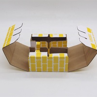 Impression de logo personnalisé enfants bricolage jouet en papier niveau 1 jouer brique boîte en carton papier bloc de construction jeu jouets pour enfants