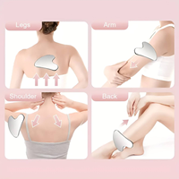 Outil de massage facial en acier inoxydable personnalisé de haute qualité, en forme de cœur, avec boîte cadeau pour fille