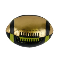 Cadeaux promotionnels de football en vinyle brillant de 6 pouces métallique personnalisé pour Mardi Gras Mini approvisionnement de fête de football Cadeau de fête de carnaval élégant