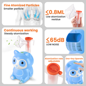 Fitconn <span class=keywords><strong>Nebulizer</strong></span> AC beruang Mini portabel, desain lucu untuk anak-anak dan dewasa populer dengan anak-anak - Product Image 3
