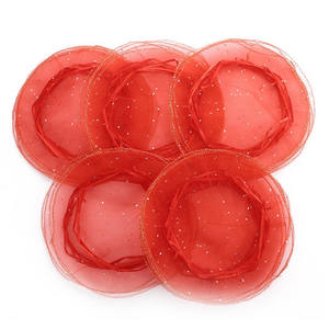 Bolsa de cordón de Organza transparente redonda de nuevo estilo con bolsa de embalaje de regalo para joyería de dulces flor seca cosmética - Product Image 5