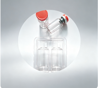 Plateau en plastique PP pour flacons, vente en gros, pour flacons de bio-essences, réactifs liquides, plateau d'emballage personnalisé pour flacons de laboratoire et flacons de réactifs