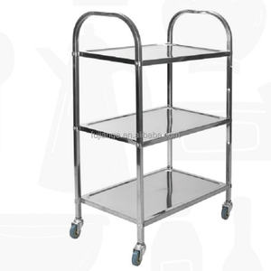 عربة تجارية 3 طبقات من الفولاذ المقاوم للصدأ عربة عتيقة التصميم عربة قابلة للطي كهربائية الصنع - Product Image 5