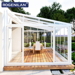 Véranda extérieure moderne ROGENILAN en aluminium avec verre trempé, double vitrage, pour villas - Product Image 3