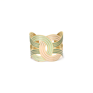 Bracelet manchette tendance en acier inoxydable 316L avec placage or PVD, design durable et résistant - Product Image 2