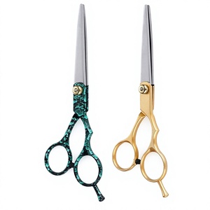New Fashion Salon <b>Barber</b> Scissors Stainless Steel Sharp <b>Blade</b> Rubber Medium Handle Lightweight Right-Handed Hair Hair Dressing - Product Image 1