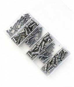 Kit di 100 Tasselli Autoperforanti in Lega di Zinco Zincato con Testa Piatta per <span class=keywords><strong>Cartongesso</strong></span> - Product Image 1