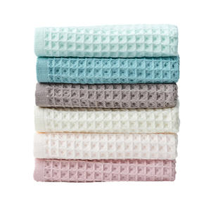 Serviette carrée en coton gaufré Cotton Love, 34x34 cm, couleur unie, serviette de bain pour la maison, haute absorption - Product Image 1