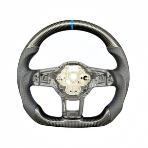Volante de fibra de carbono personalizado apto para Volkswagen Golf Mk7 GTI Golf 6 7 <span class=keywords><strong>R</strong></span> <span class=keywords><strong>Line</strong></span> GTD GTS GTE GLI POLO MK6 volante LED - Product Image 6