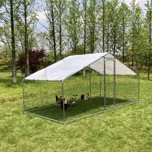 Large Metal Walk In Chicken Coop With Chicken Run