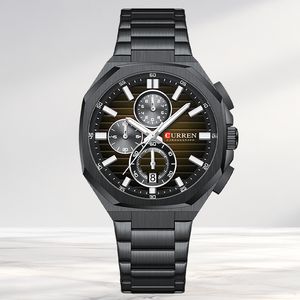 Reloj de Pulsera CURREN 8499 para Hombre, de Cuarzo, con Correa de Acero Inoxidable, Manecillas Luminosas, Cronógrafo, Resistente al Agua, Calendario, para Negocios - Product Image 6
