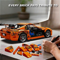 YC-23049 Happy Build A80 SportCar, Juego de Bloques de Construcción a Escala 1:8, 4508 Piezas, Juguete de Ensamblaje Altamente Desafiante